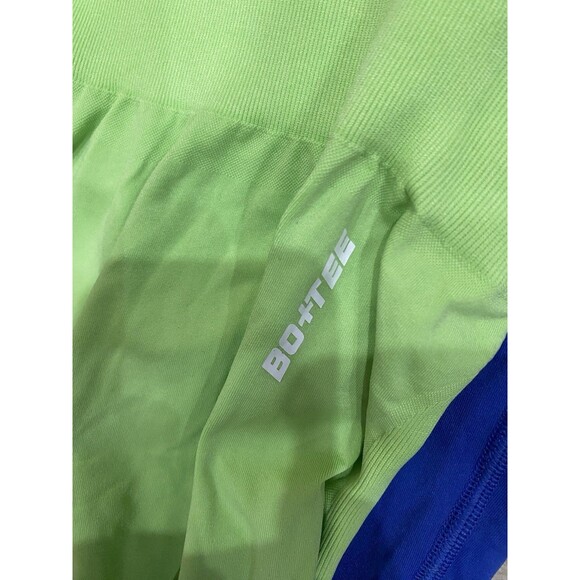 BO + Tee Blue Green High Waisted Leggings Size XS Seamless Scrunch Full Length - Picture 3 of 10